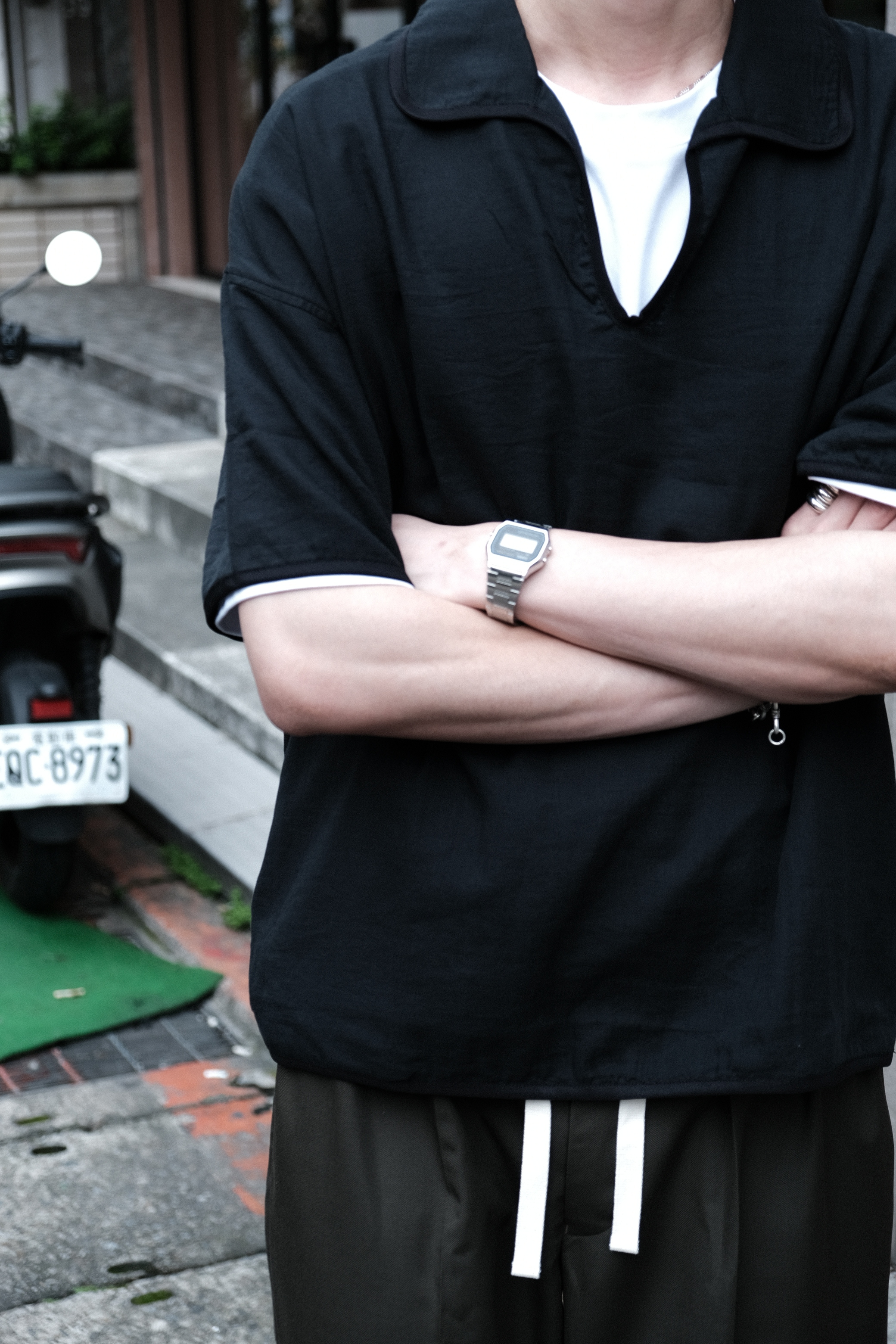 PHINGERIN - PIPE TOP SKIPPER S/S GAUZE / 2COLORS