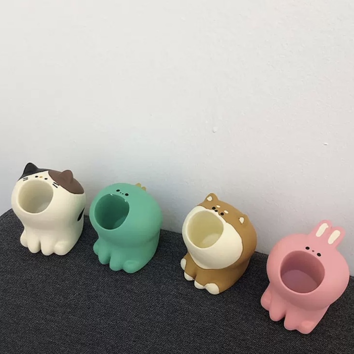 《50231》小動物張開嘴嘴小筆筒(4款)