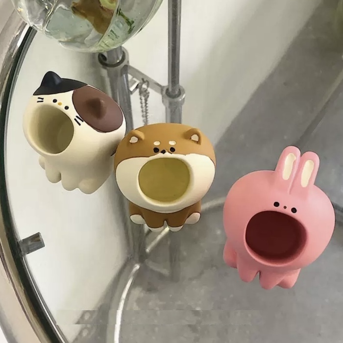 《50231》小動物張開嘴嘴小筆筒(4款)