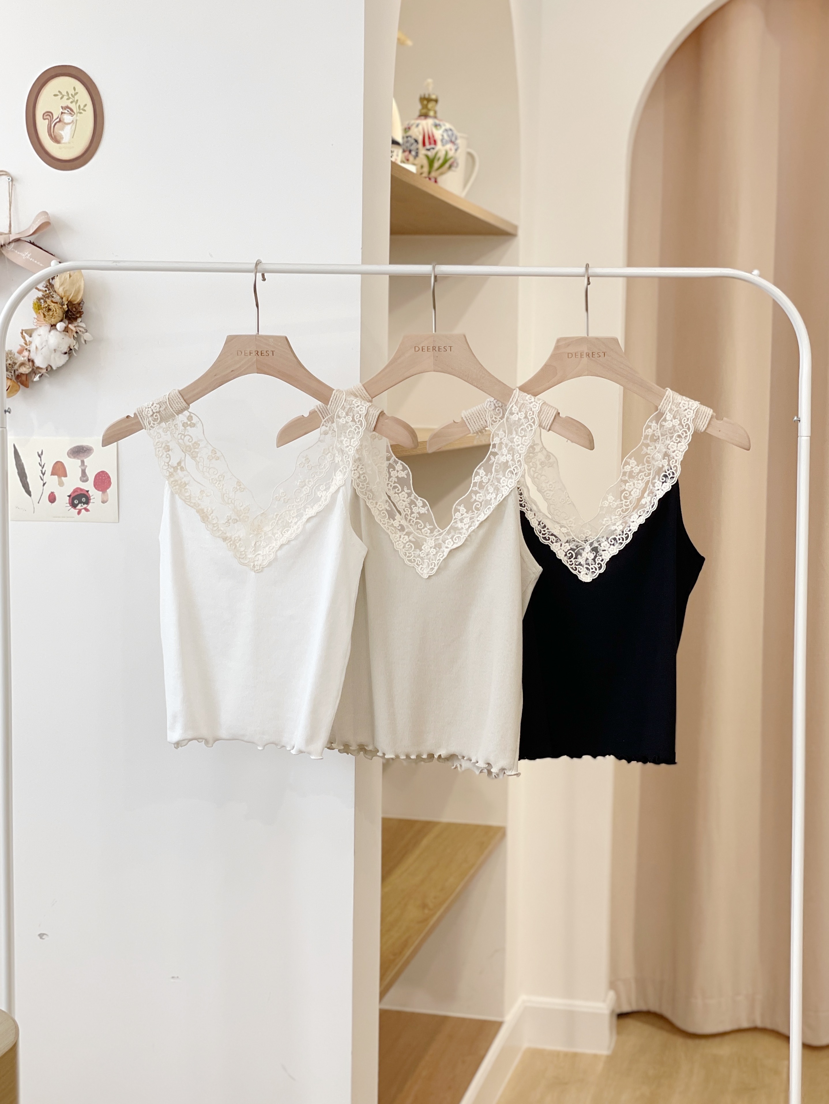 T1000 Sheer Lace Cami Top