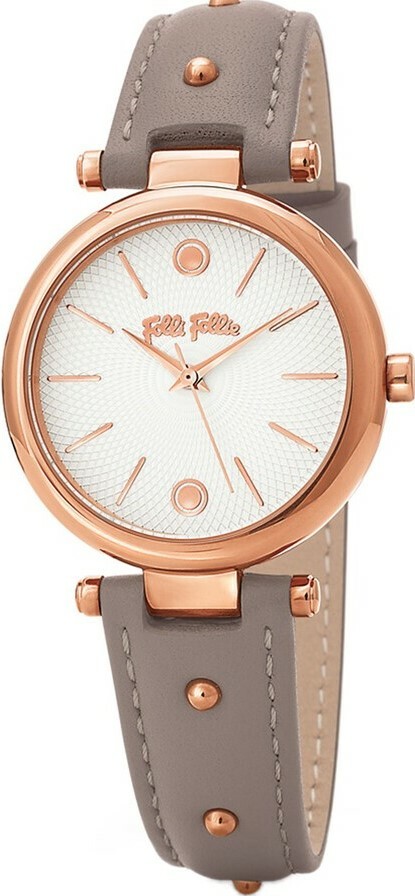 萬年鐘錶 - FOLLI FOLLIE  造型皮革款典雅女錶 WF18R001SPS-GA 錶徑32MM