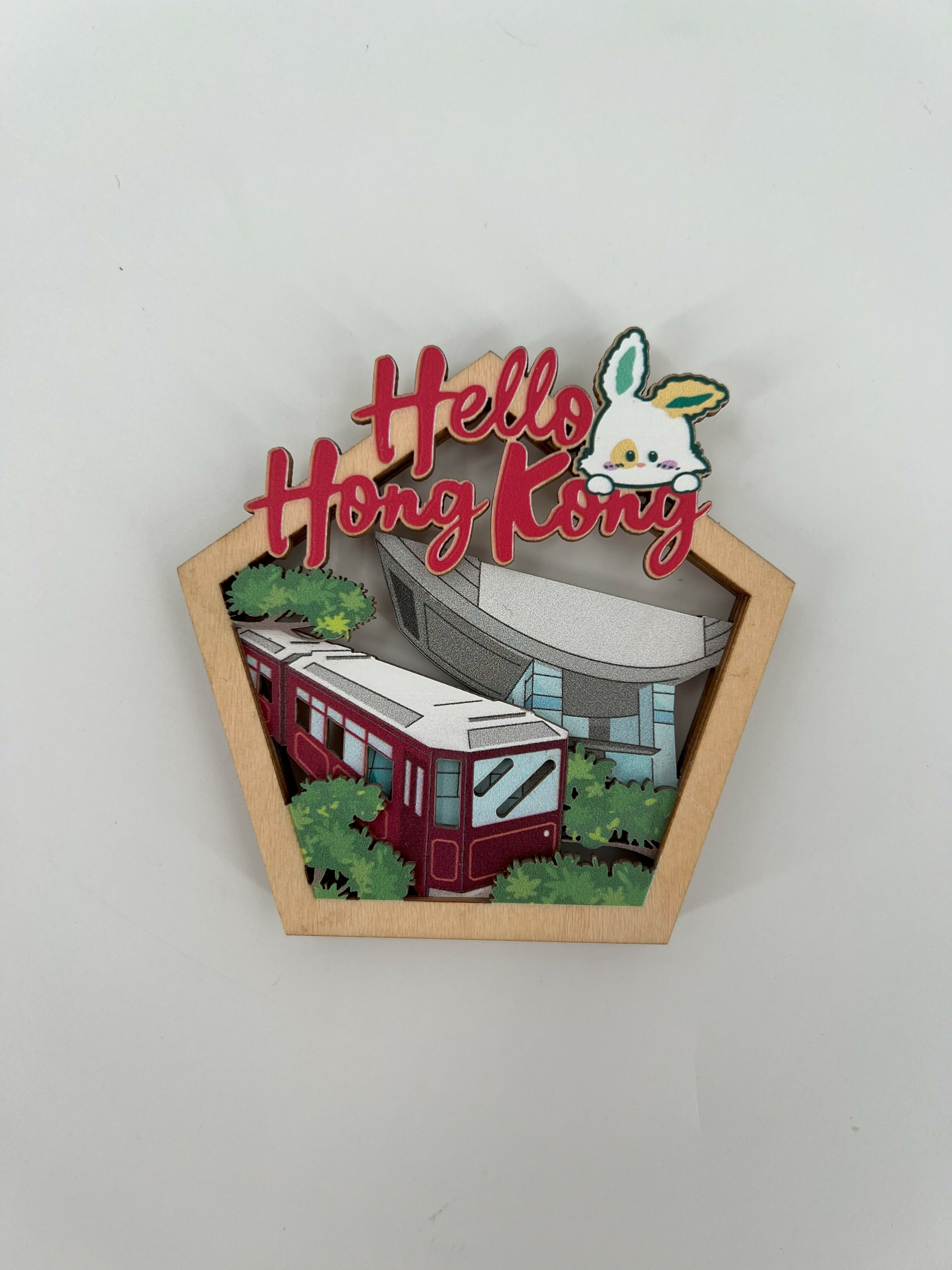 TEAM GREEN hello hong kong x robbi the bunny magnet - the peak