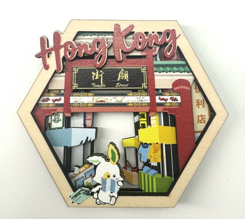 TEAM GREEN robbi the bunny x hong kong landmark magnet  -  temple street