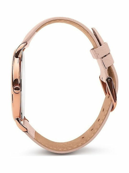 萬年鐘錶 - FOLLI FOLLIE  羅馬字經典皮革女錶  WF16R014SPS-PI 錶徑38MM