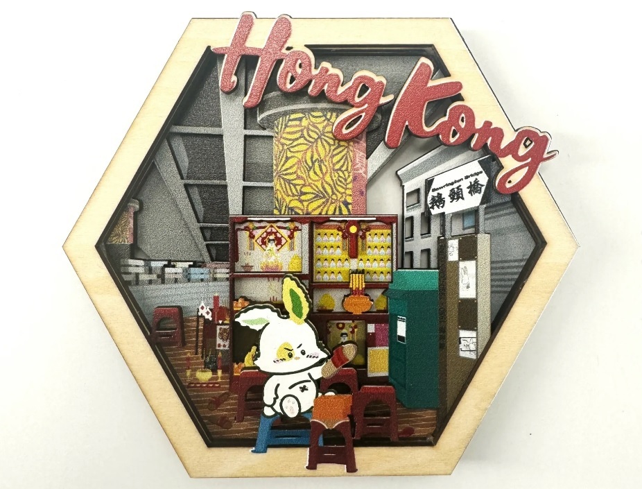 TEAM GREEN robbi the bunny x hong kong landmark magnet  -  canal road flyover