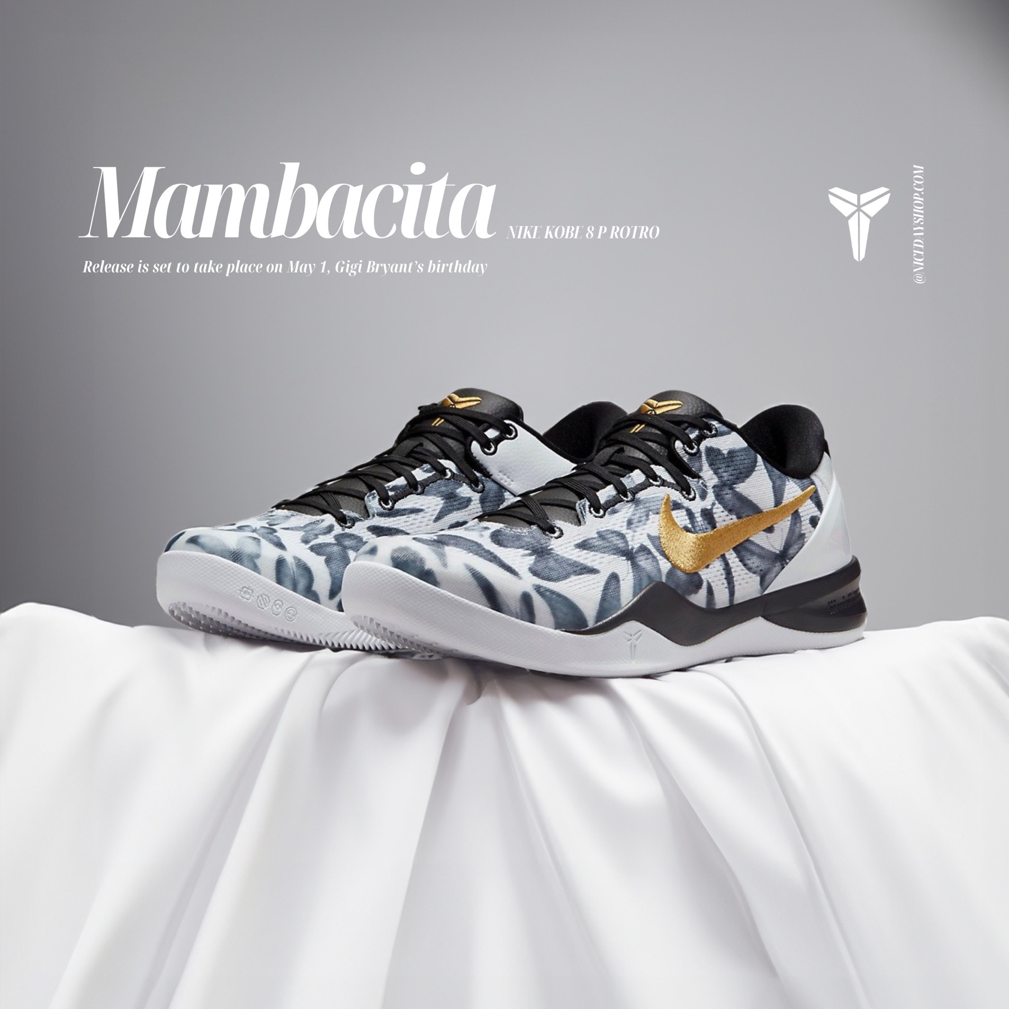 NICEDAY 代購 Nike Kobe 8 Protro Mambacita 白蝴蝶 柯比 GIGI生日款 實戰 籃球鞋 FV6325-100