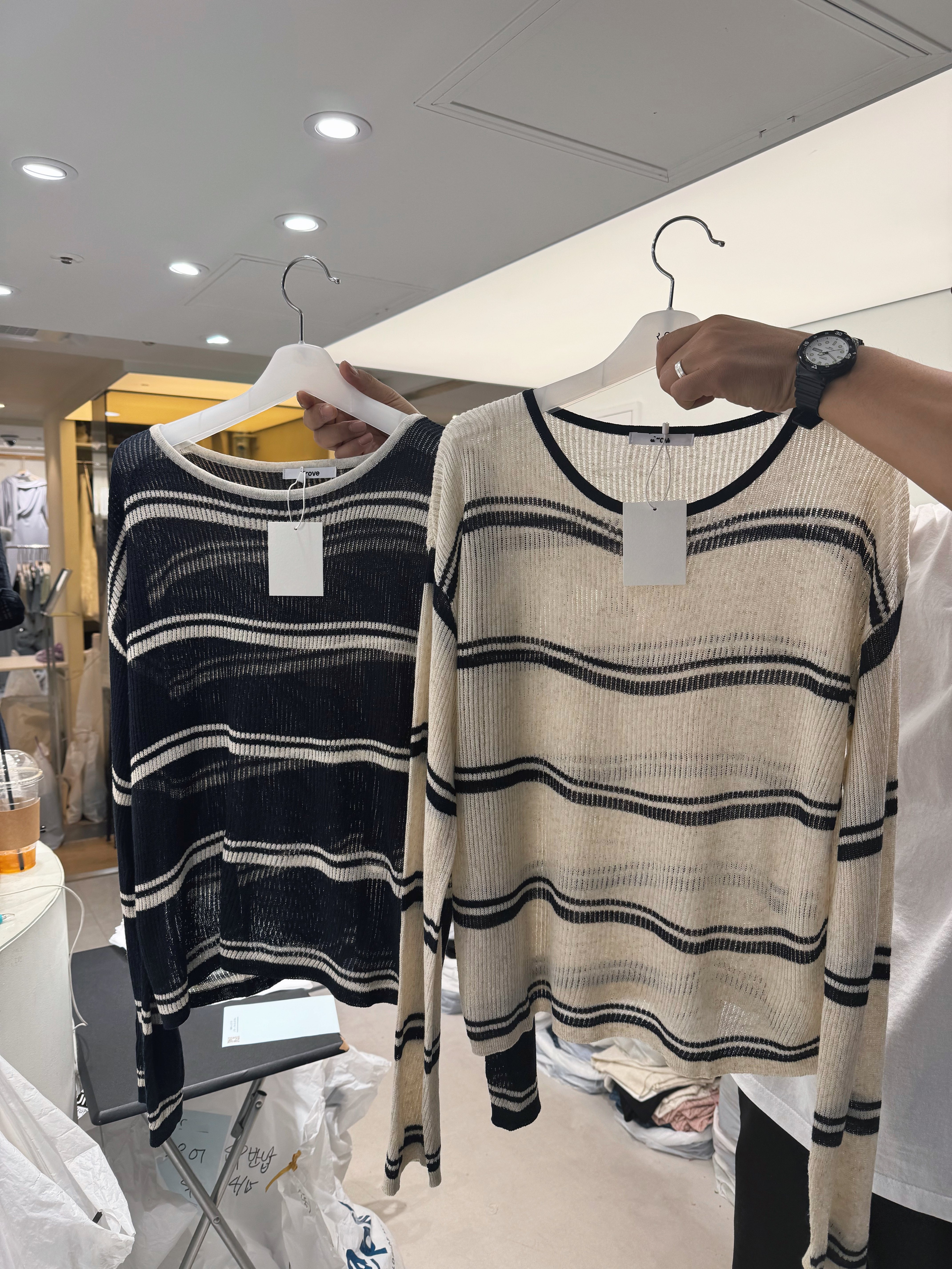 5.2 慵懶間條薄knit