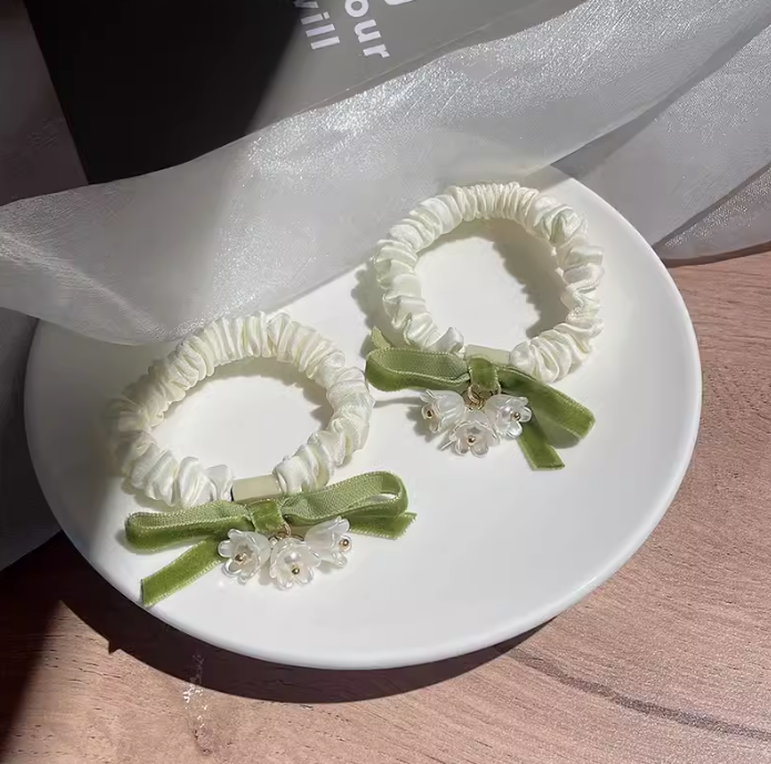 [3 FOR RM10] Sweet Fresh Bluebell Flower Ribbon Scrunchie