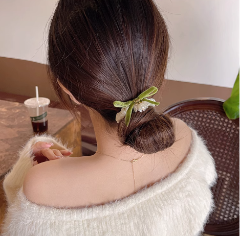 [3 FOR RM10] Sweet Fresh Bluebell Flower Ribbon Scrunchie