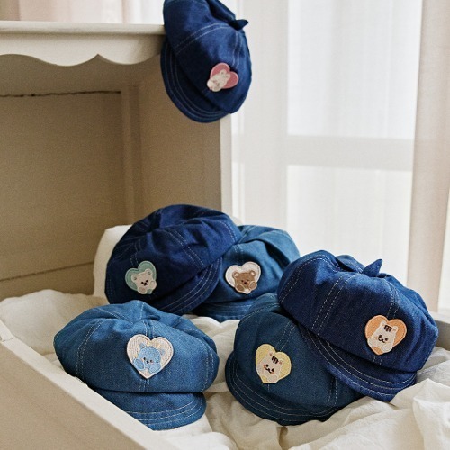24S/S🌞DOTFRIENDS愛心抱抱系列-牛仔報童帽