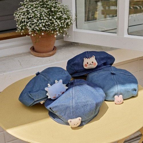 24S/S🌞DOTTODOT牛仔貝雷帽(別針需另外購買)