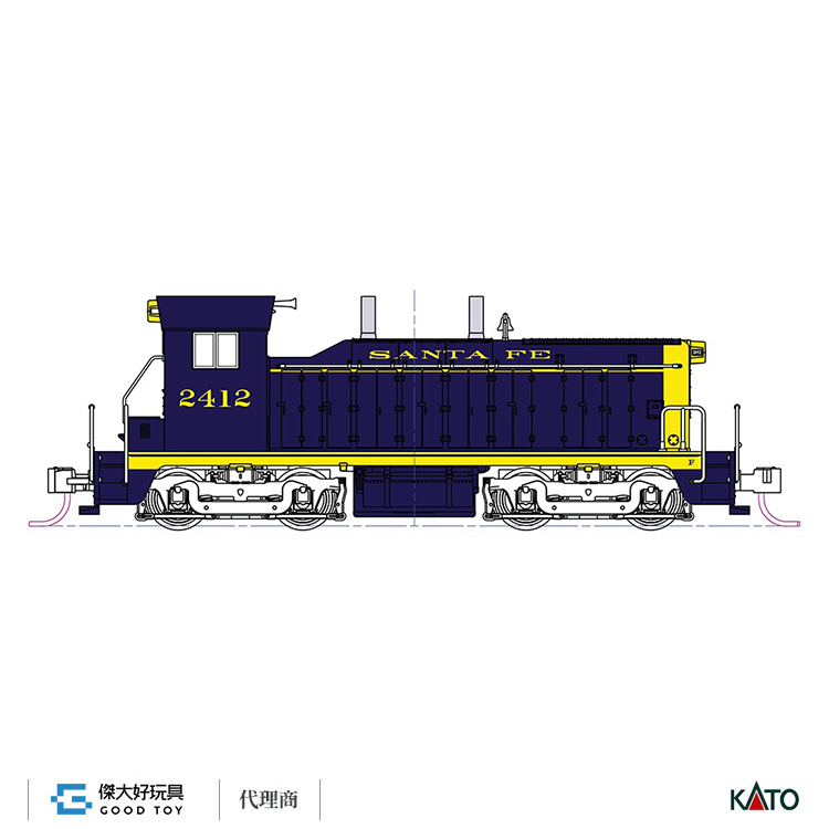 KATO 176-4375 (N) EMD NW2 AT&SF #2412 調車機