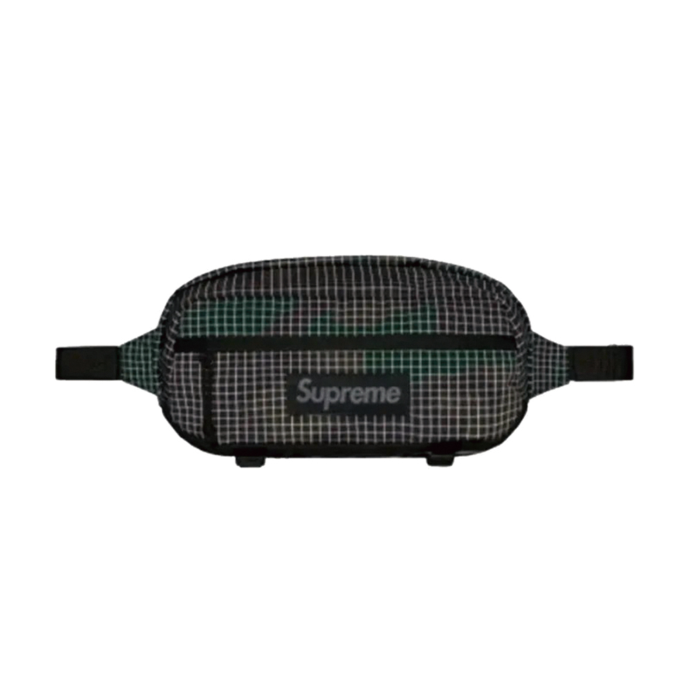 Supreme 24SS Waist Bag 3M反光格紋腰包3L 黑/迷彩