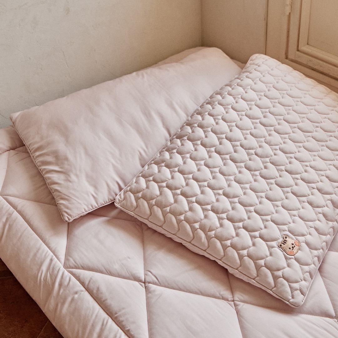 Blossom🌸愛心絎縫系列-無塵高耐超細莫代爾幼兒/兒童枕套