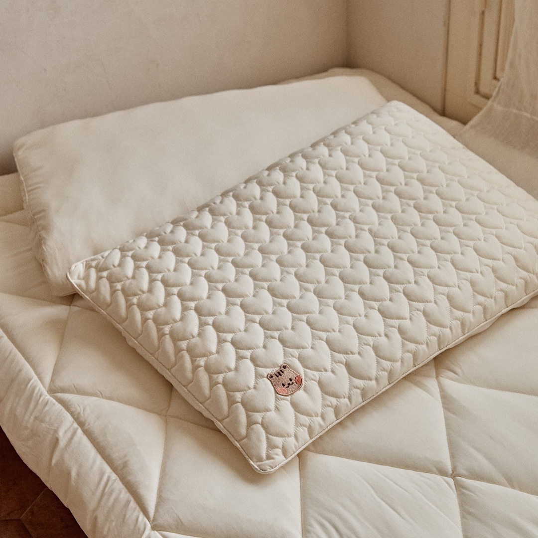 Blossom🌸愛心絎縫系列-無塵高耐超細莫代爾幼兒/兒童枕套