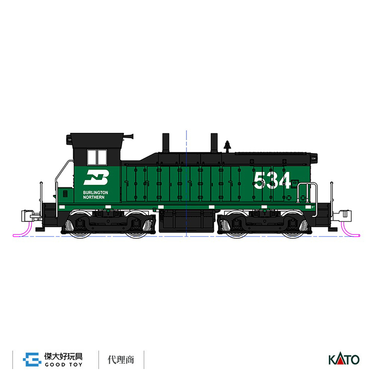 KATO 176-4378 (N) EMD NW2 Burlington Northern #543 調車機