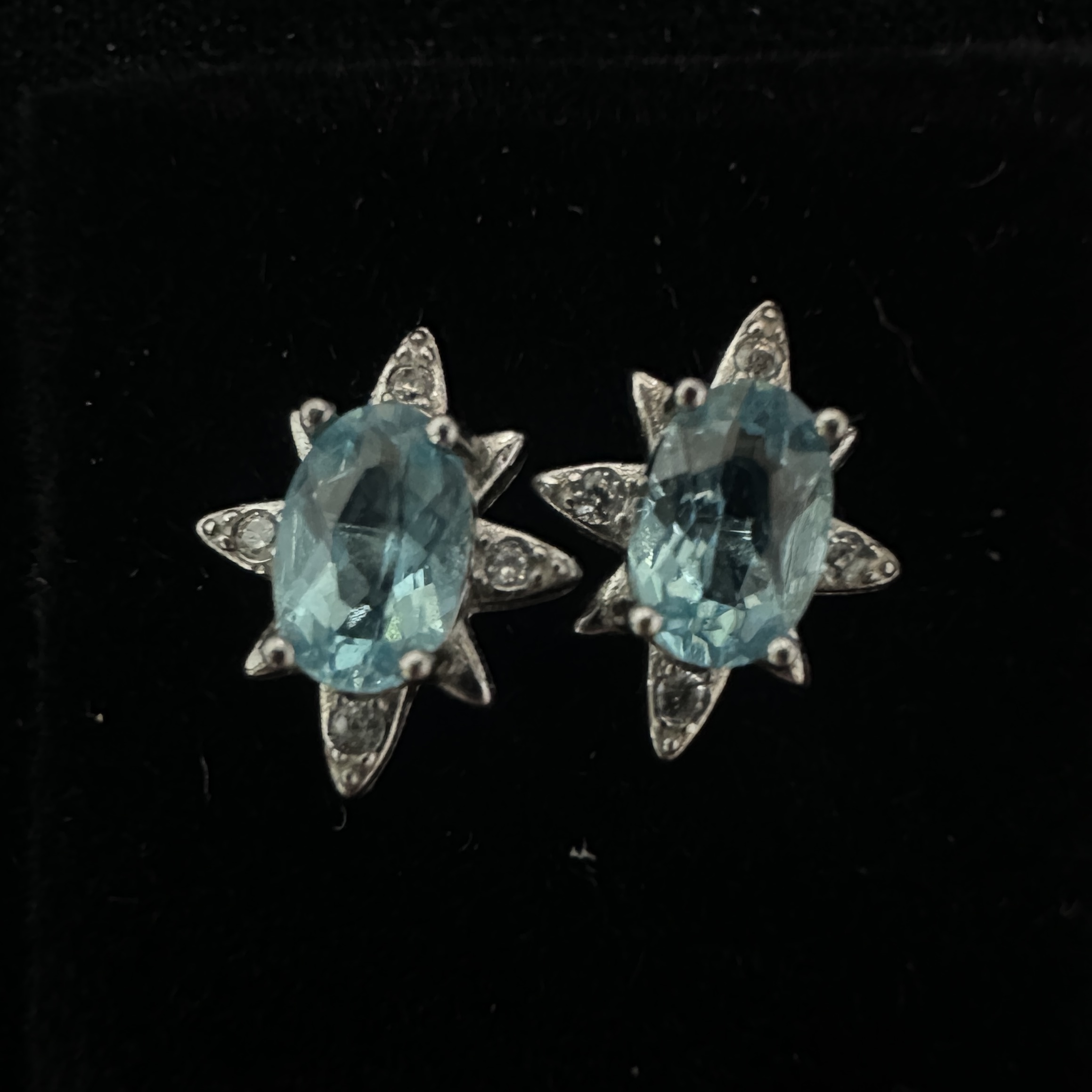 T187托帕石十字花耳環