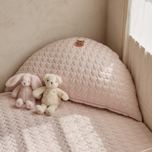 Blossom🌸愛心絎縫系列-無塵高耐超細莫代爾半月靠枕枕套(枕芯60x100單獨購買)