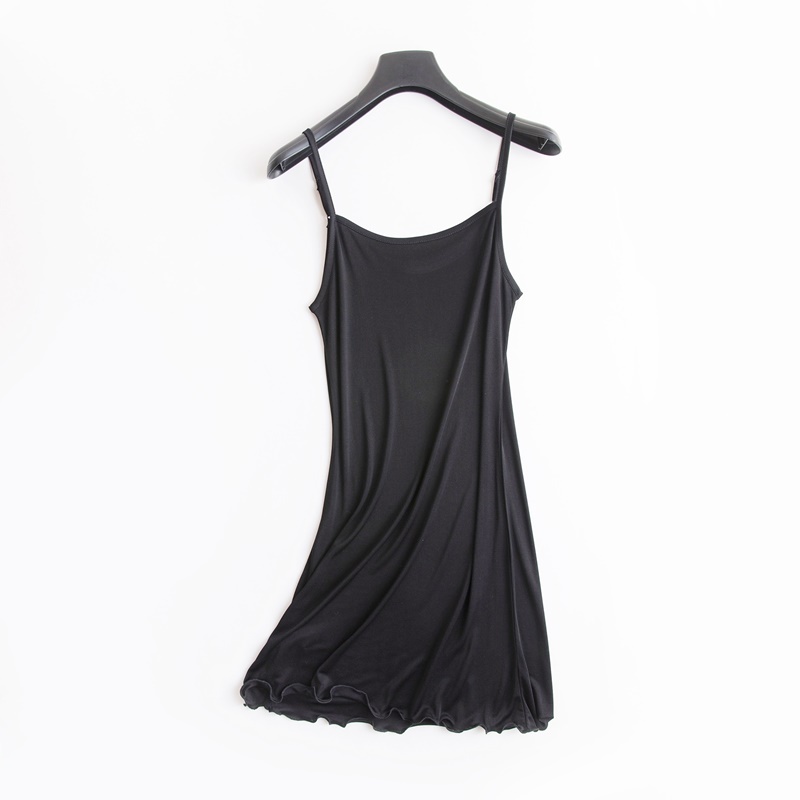 純色木耳邊睡衣襯裙  四色