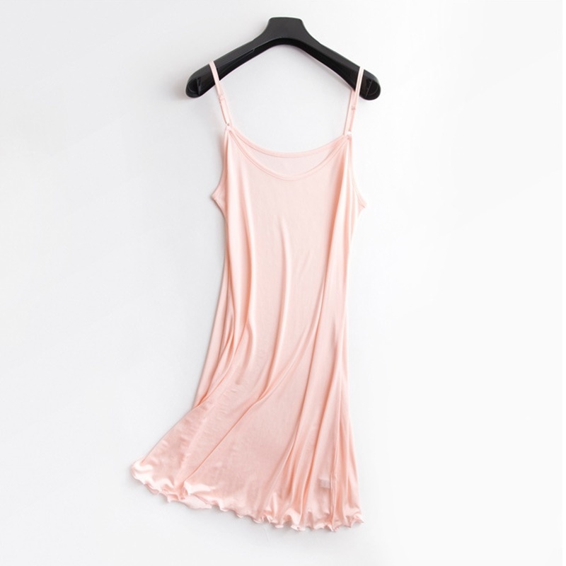 純色木耳邊睡衣襯裙  四色