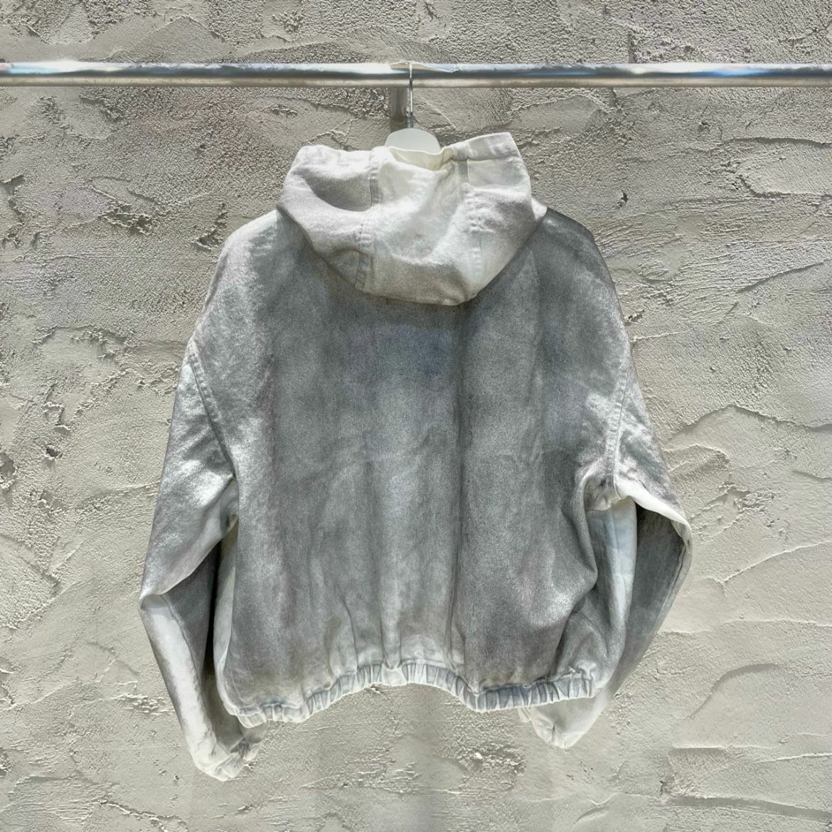 仿污連帽拉鍊外套 WEEKEND-025JK