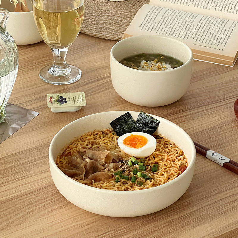 《4129》日式啞光芝麻點陶瓷碗盤