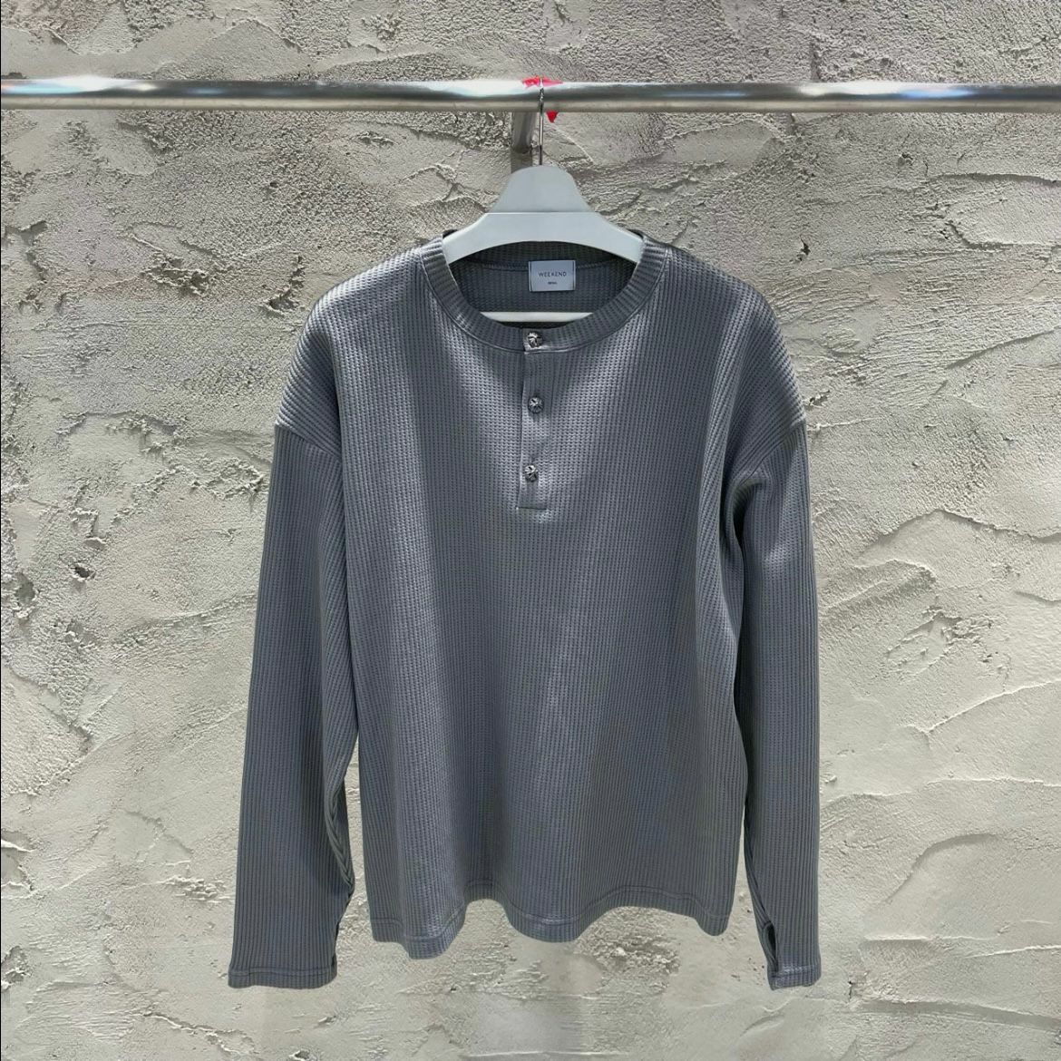 淨色半開胸長袖衫 WEEKEND-030T