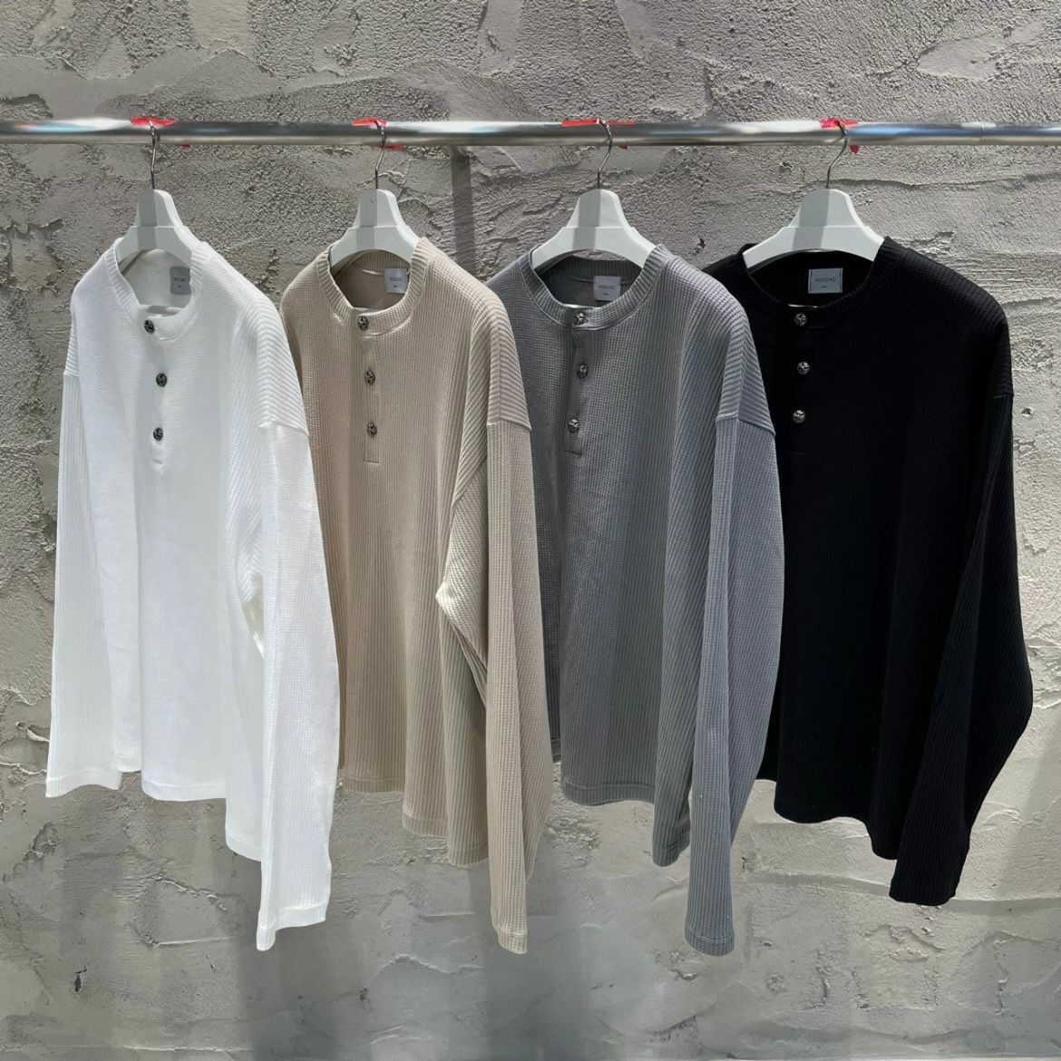 淨色半開胸長袖衫 WEEKEND-030T