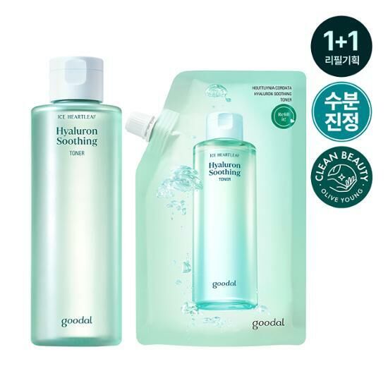Goodal Ice Heartleaf Hyaluron Soothing Toner 350ml [Olive Young Double Planning Set]