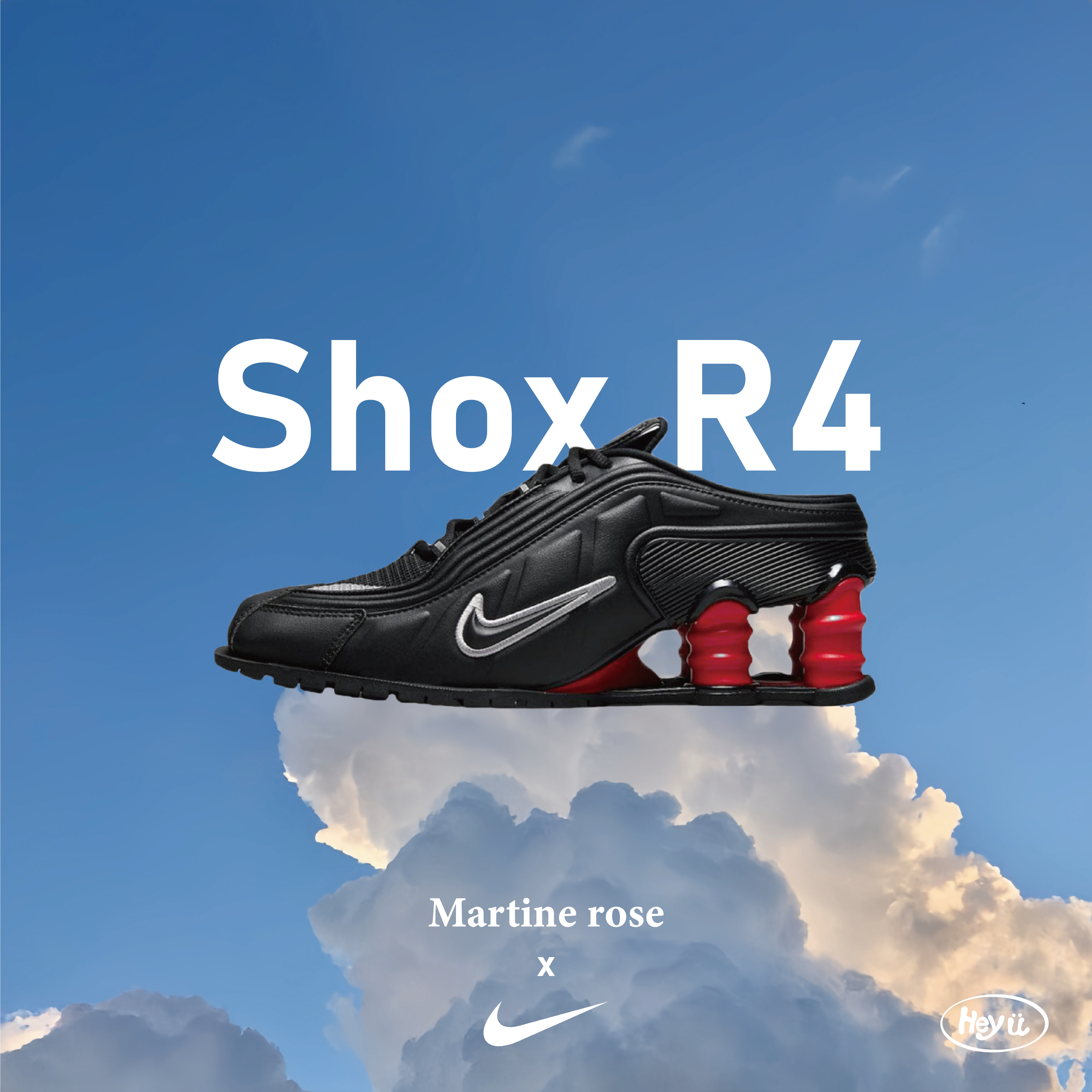 <宋智雅同款>Martine rose x Nike Shox R4 (黑紅)