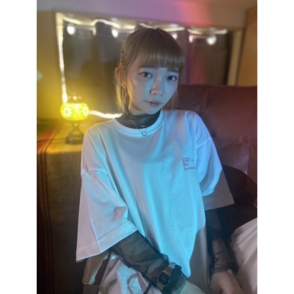 『Always_Good』昨日在昨夜結束 中文字 印花 短TEE