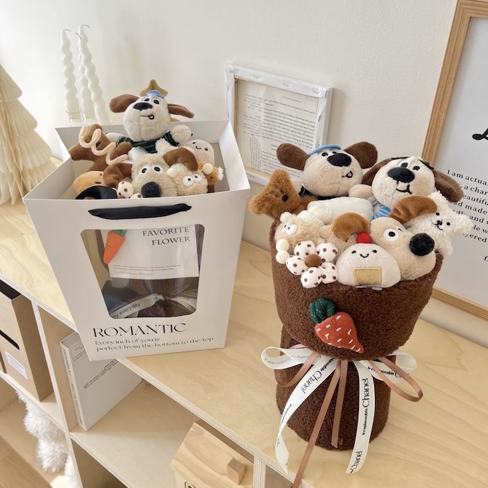 《50243》滿滿的掌門狗玩偶花束