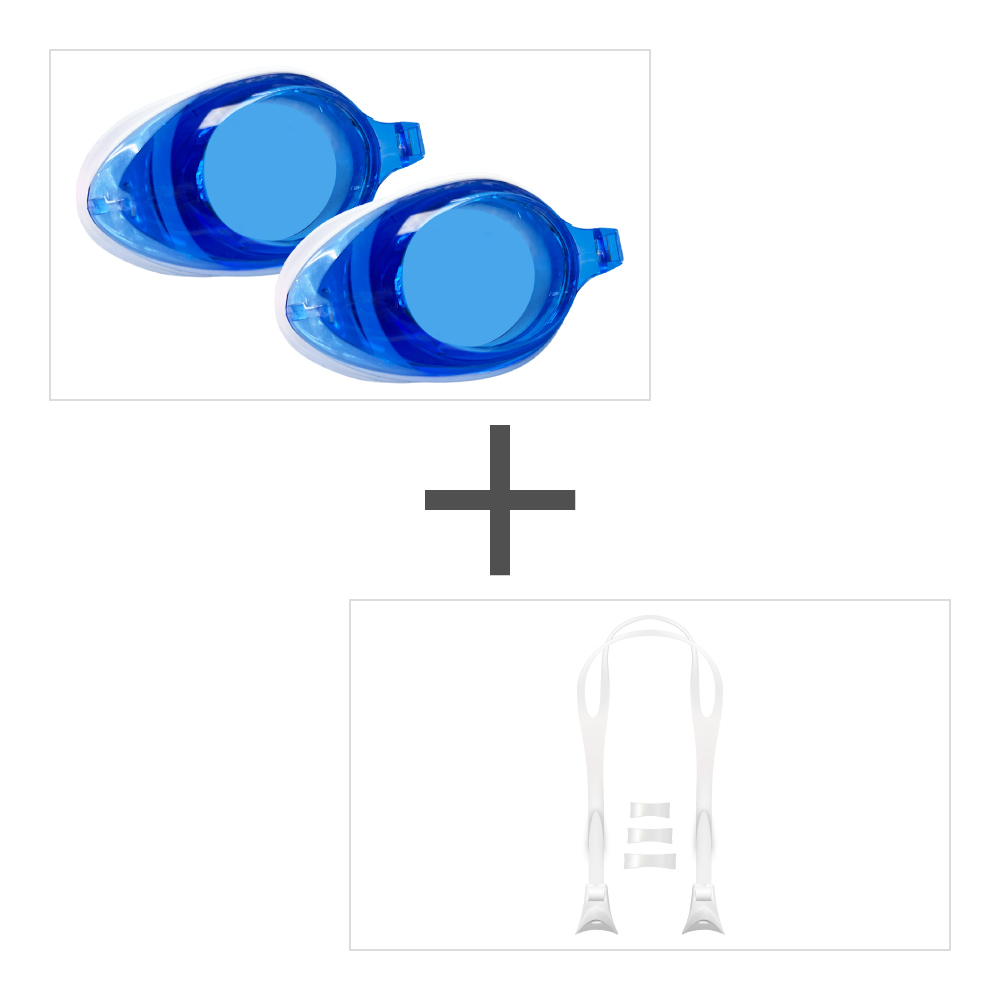 Fitness 近視泳鏡套件 - 白