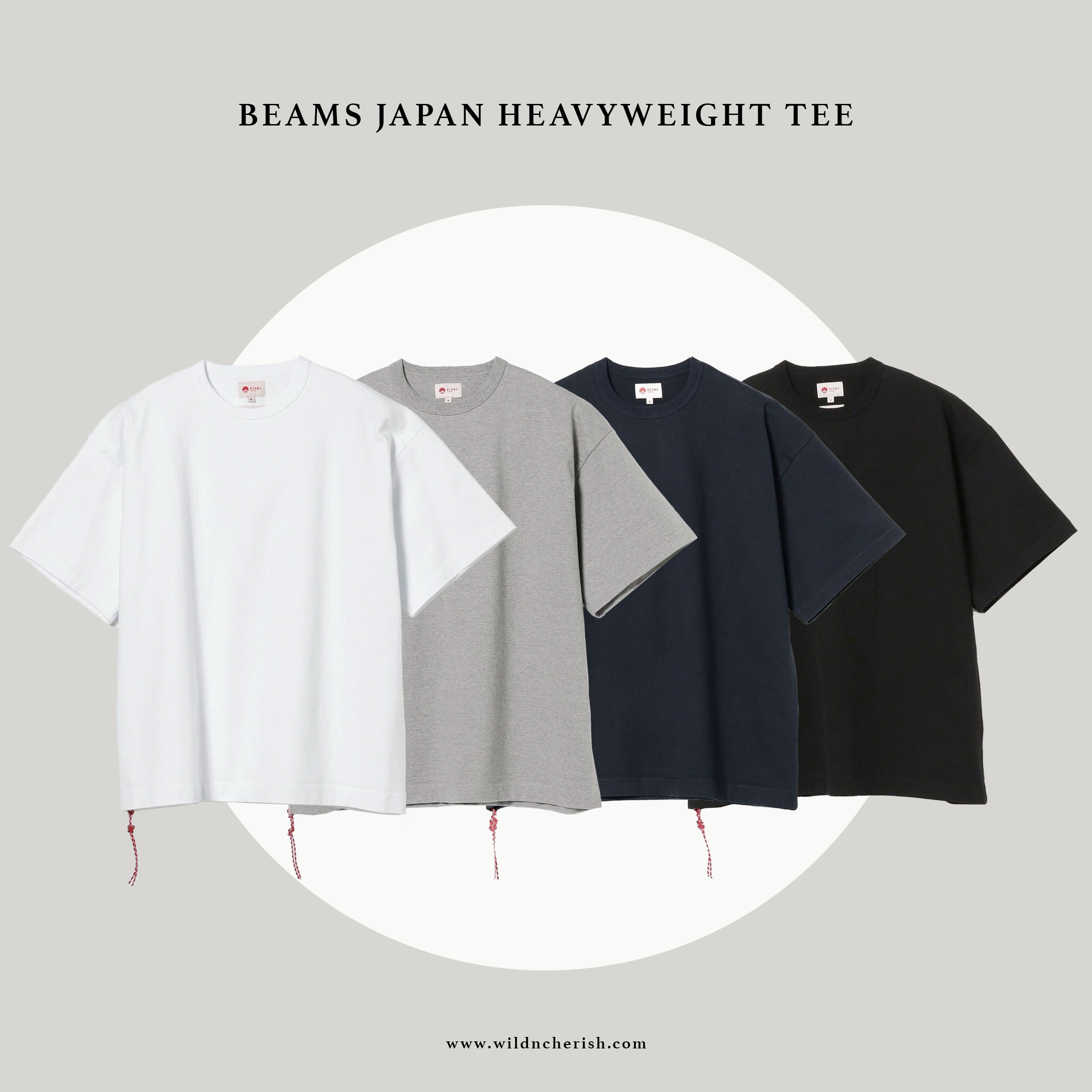 預訂 | Beams Japan Heavyweight Tee 全棉 重磅 短袖 日本製 紅繩