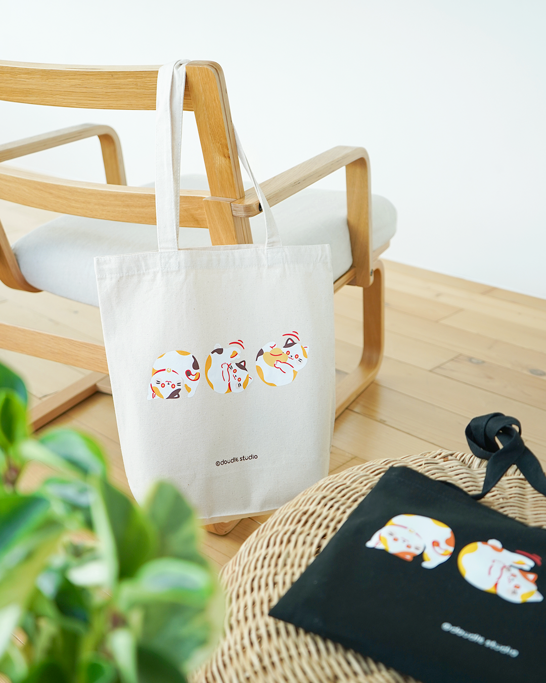 財源滾滾喵帆布袋