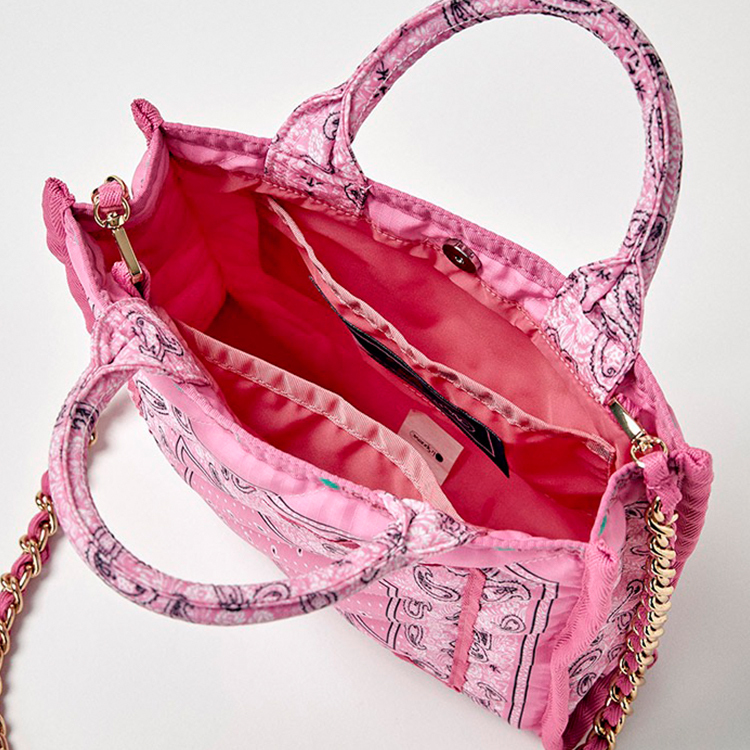 Atelier x LeSportsac 小型鍊帶壓紋托特包 印花粉紅