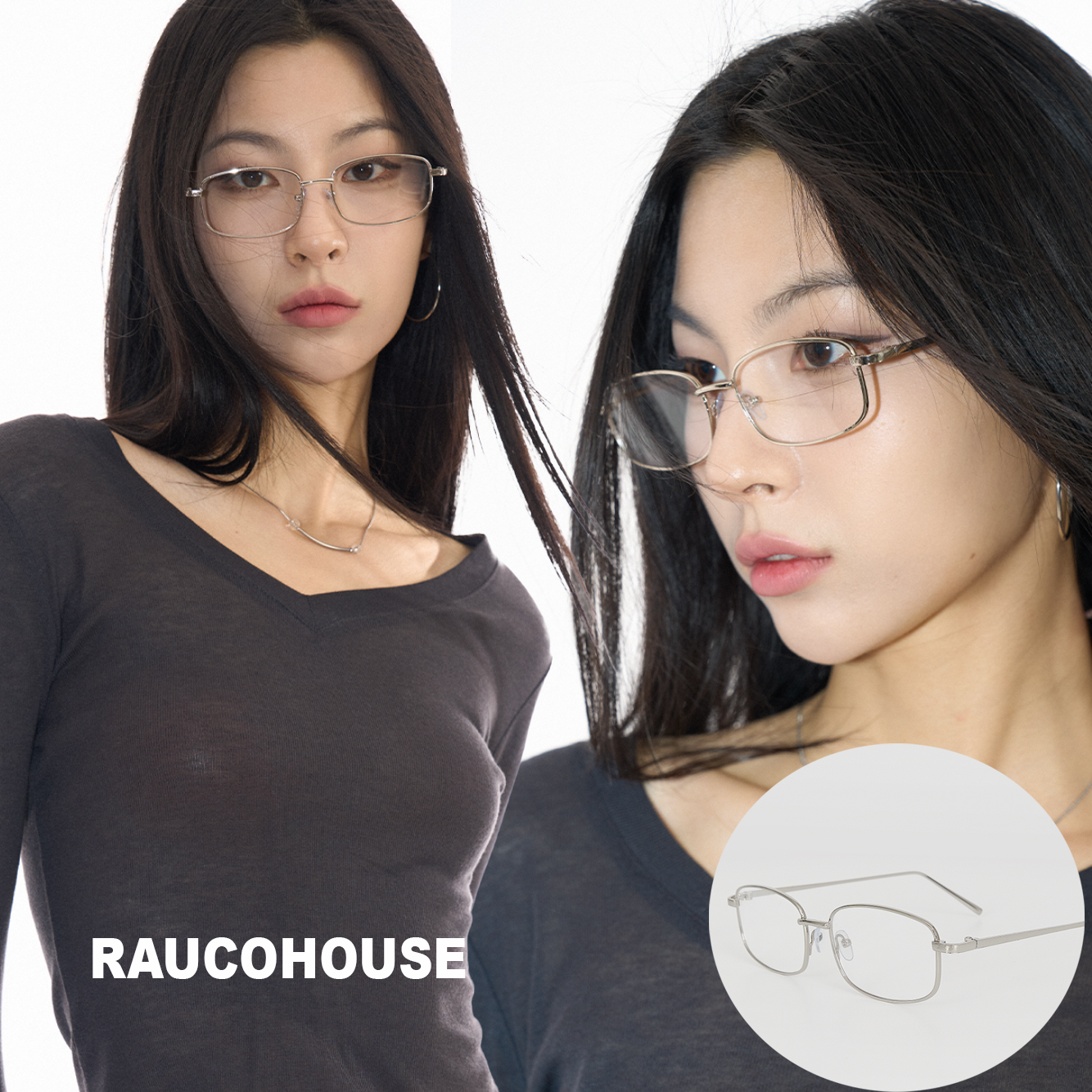 🇰🇷韓國 Raucohouse G09 金屬細框 造型鏡框 （可換鏡片附盒）復古 鏡框