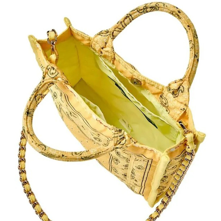 Atelier x LeSportsac 小型鍊帶壓紋托特包 印花檸黃