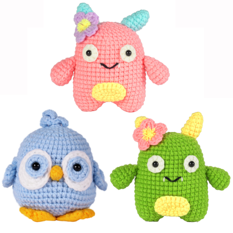 DIY鉤針編織小鳥三合一材料包 M135