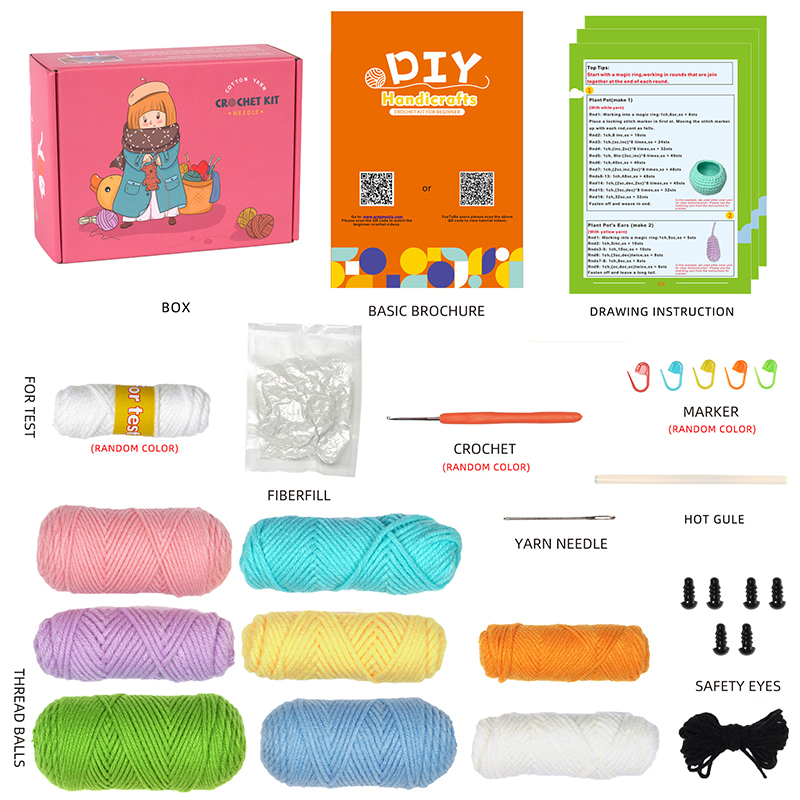 DIY鉤針編織小鳥三合一材料包 M135