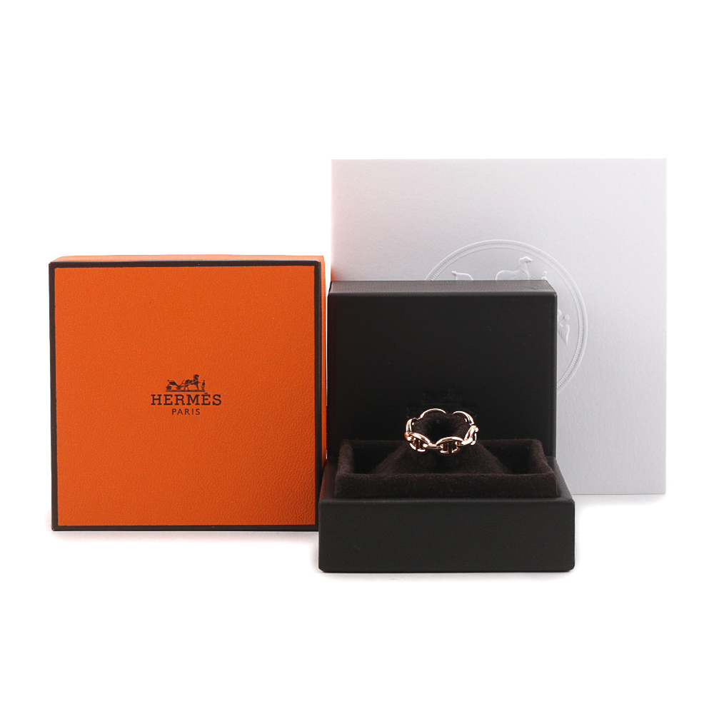 【HERMES】Chaine d'ancre 豬鼻子戒指(玫瑰金) H110025B 00052