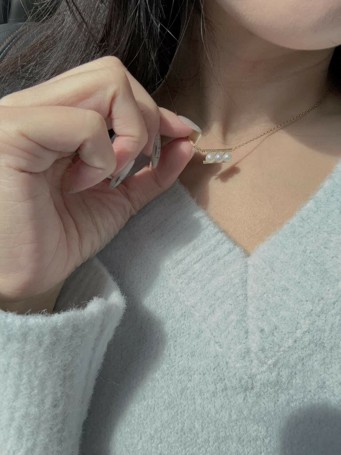 【現貨】Adornia Pearl Bar Pendant Necklace 珍珠條 吊墜 項鍊 金