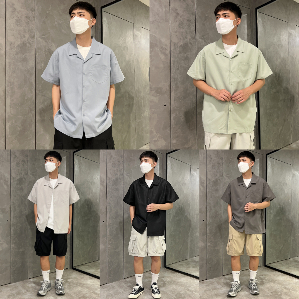 MS-3303 古巴領口袋襯衫