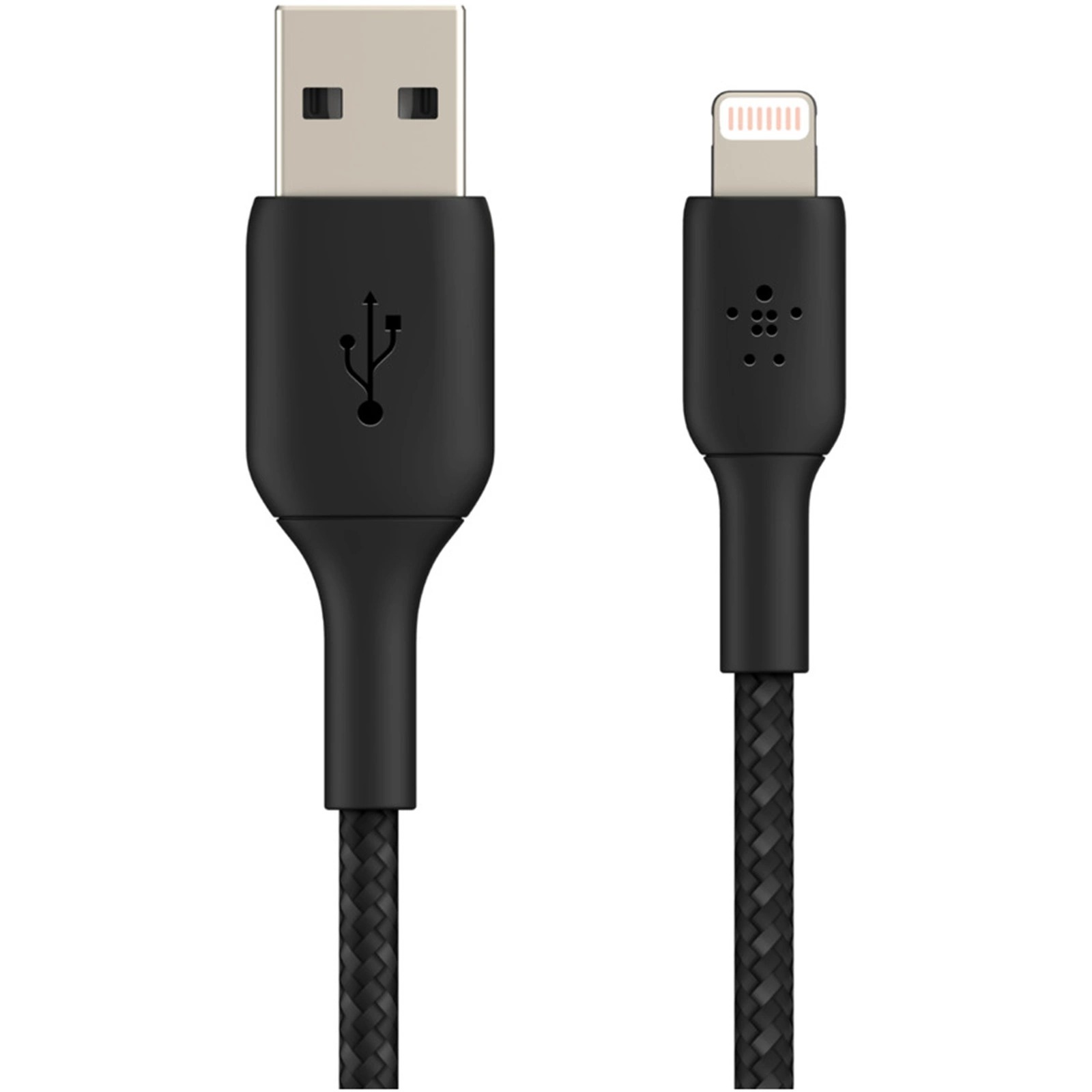 Belkin - BOOST CHARGE 編織Lightning轉 USB-A 電纜 (15 厘米 黑色)