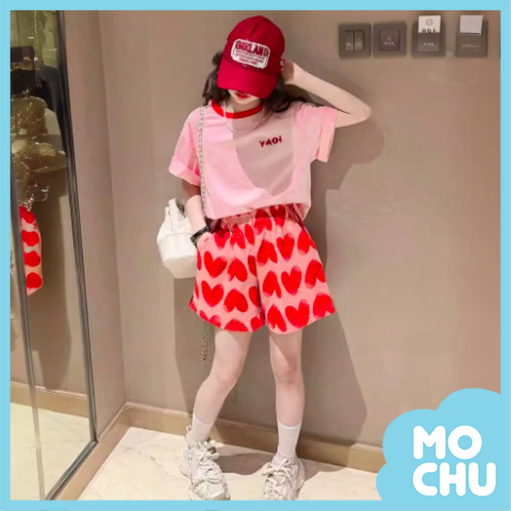 滿滿愛心粉色兩件套裝