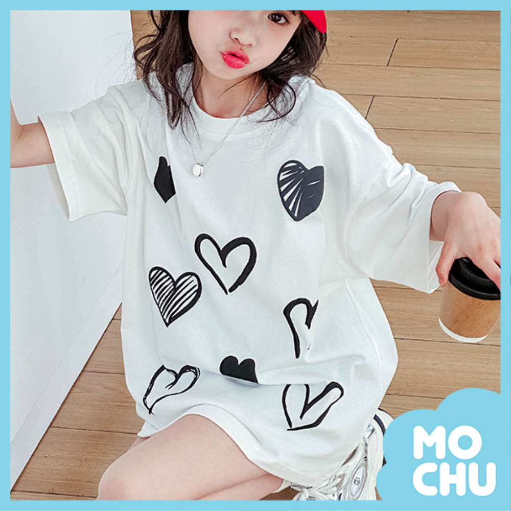 手繪愛心寬版上衣(二色)