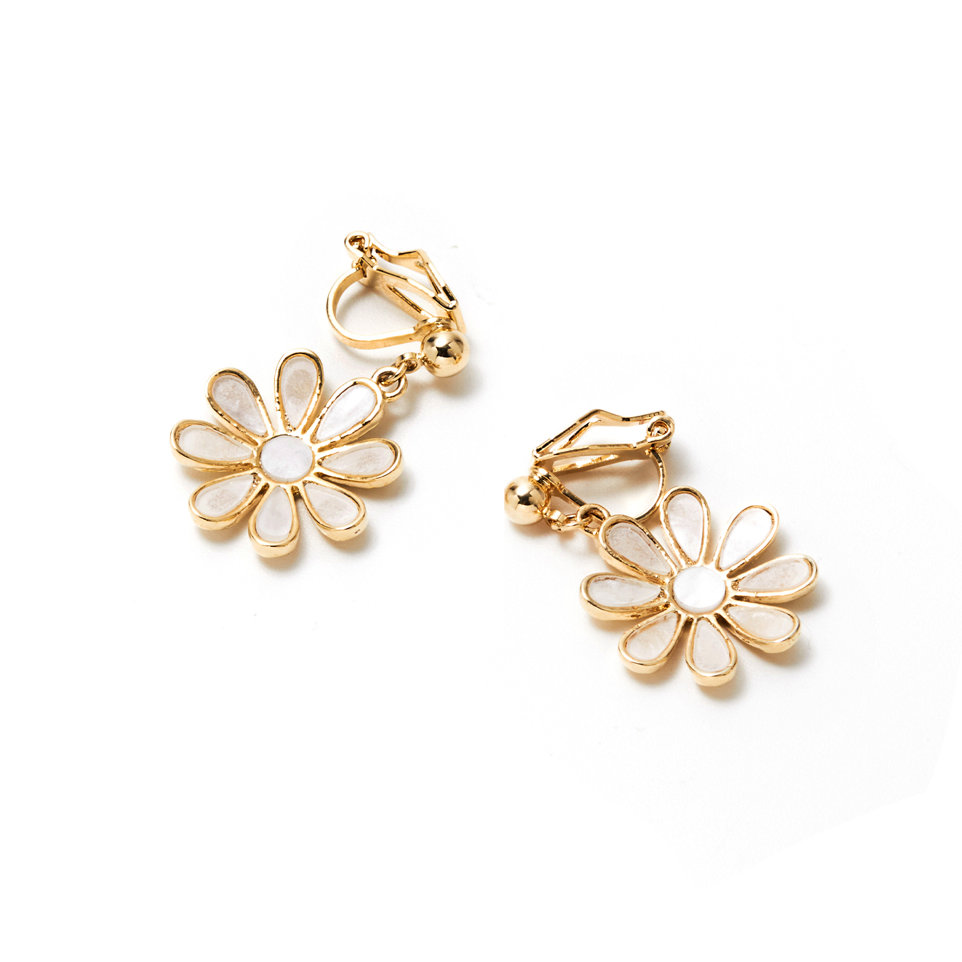 平價飾品,小雛菊,夾式耳環