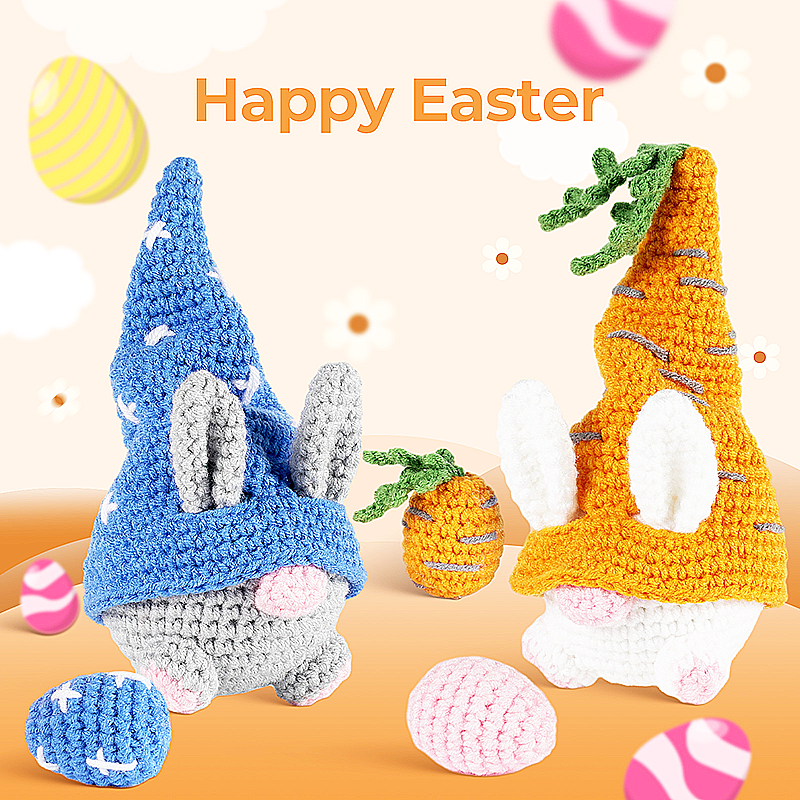 DIY鉤針編織粉綠愛心抱抱材料包 M144