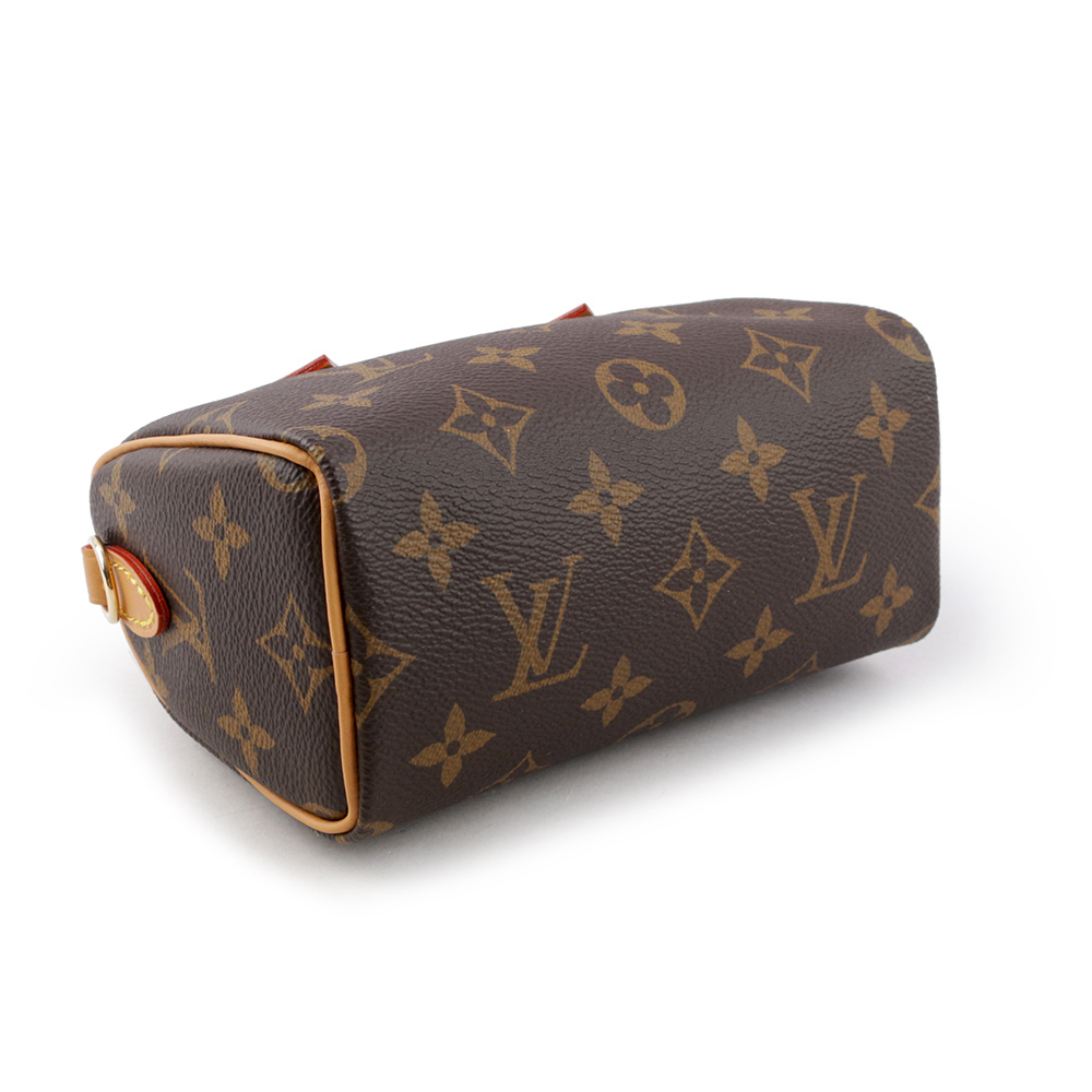 【Louis Vuitton / LV】Monogram Nano Speedy 塗層帆布二用包 M81085