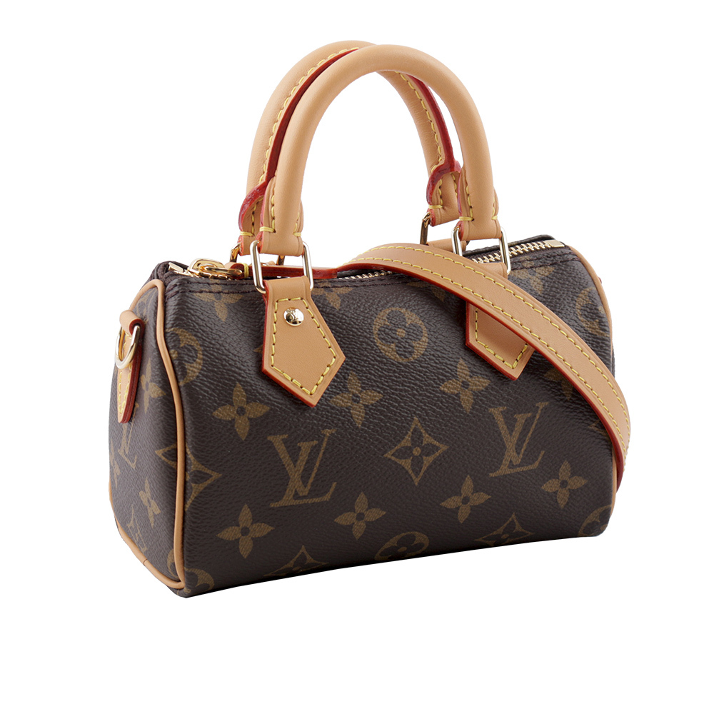【Louis Vuitton / LV】Monogram Nano Speedy 塗層帆布二用包 M81085